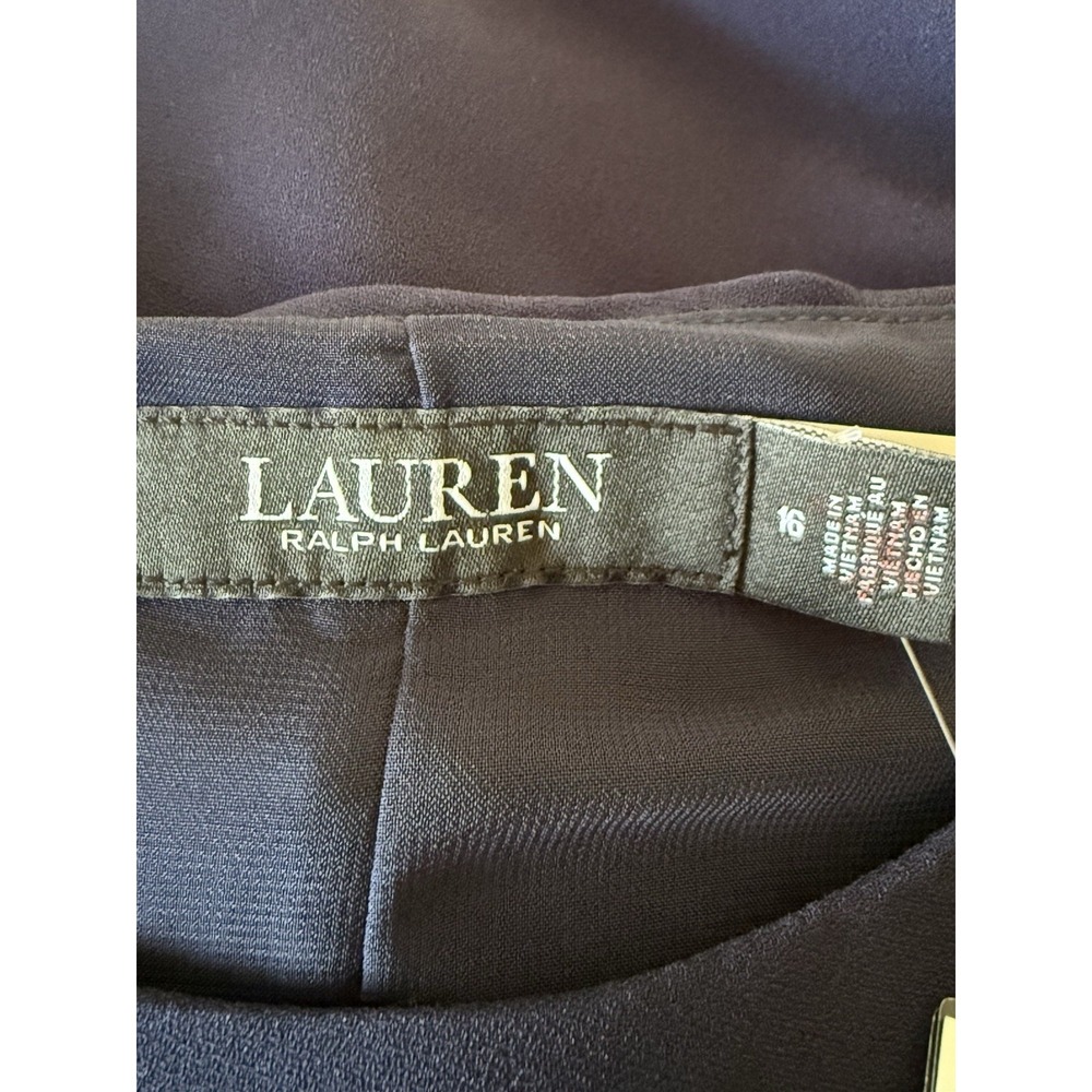 Lauren Ralph Lauren NWT Women's Georgette Cape Dress Navy Size 16  $195 - Picture 7 of 9
